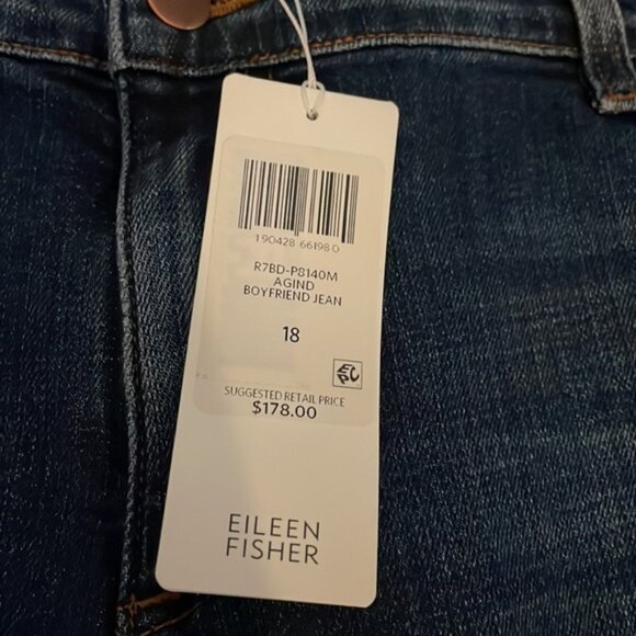 Eileen fisher organic cotton boyfriend jeans - Picture 2 of 5